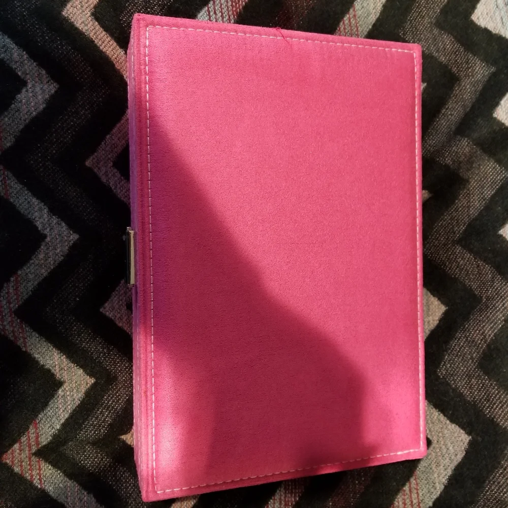 - Fuchsia Velour Jewelry box